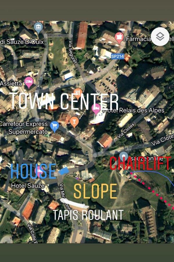 The Closest Location To The City Center And Chairlift Sauze D'Oulx Luaran gambar